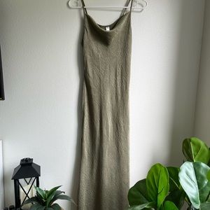 MAHINA Sage Silk Dress